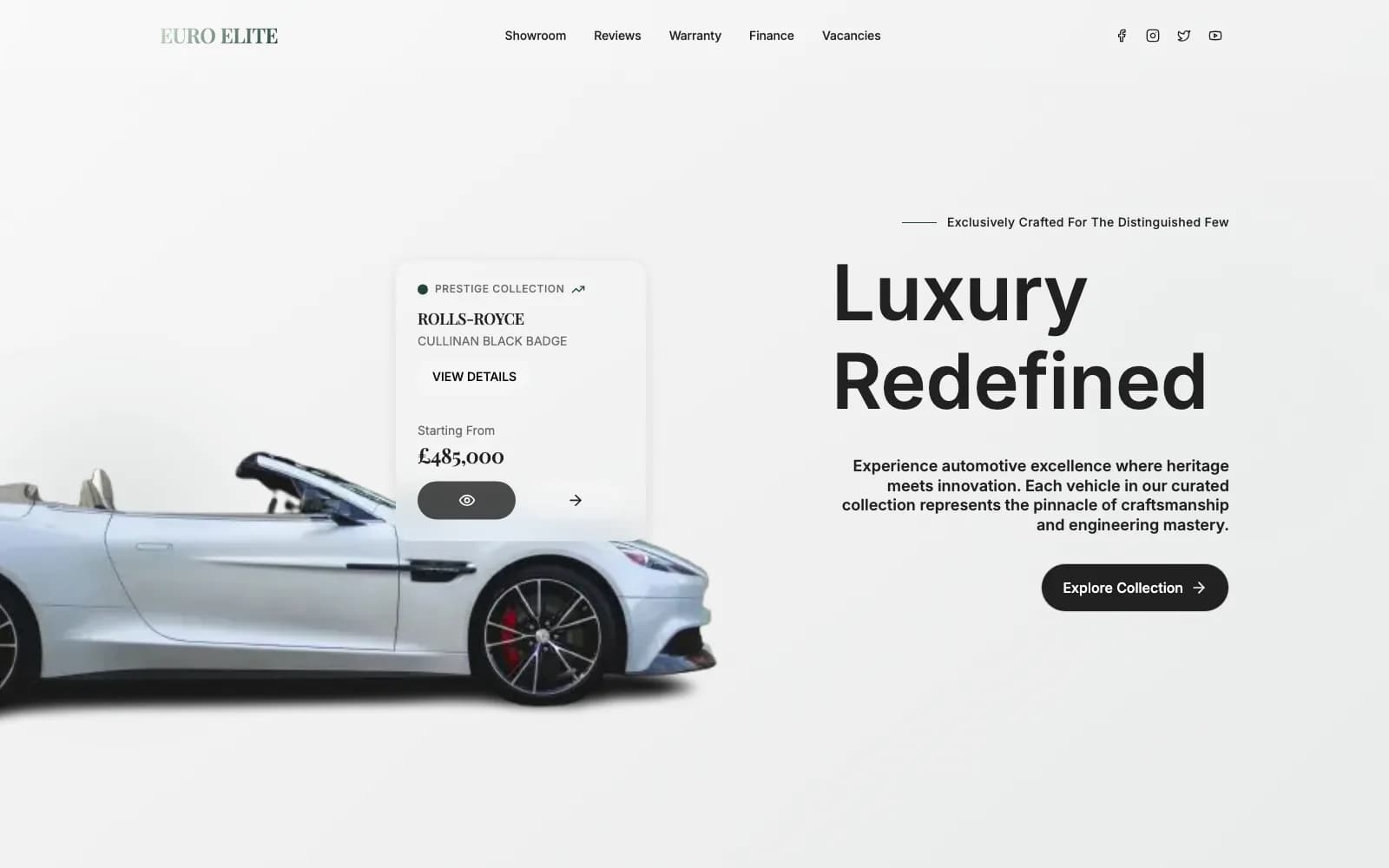 Noir car dealership website template